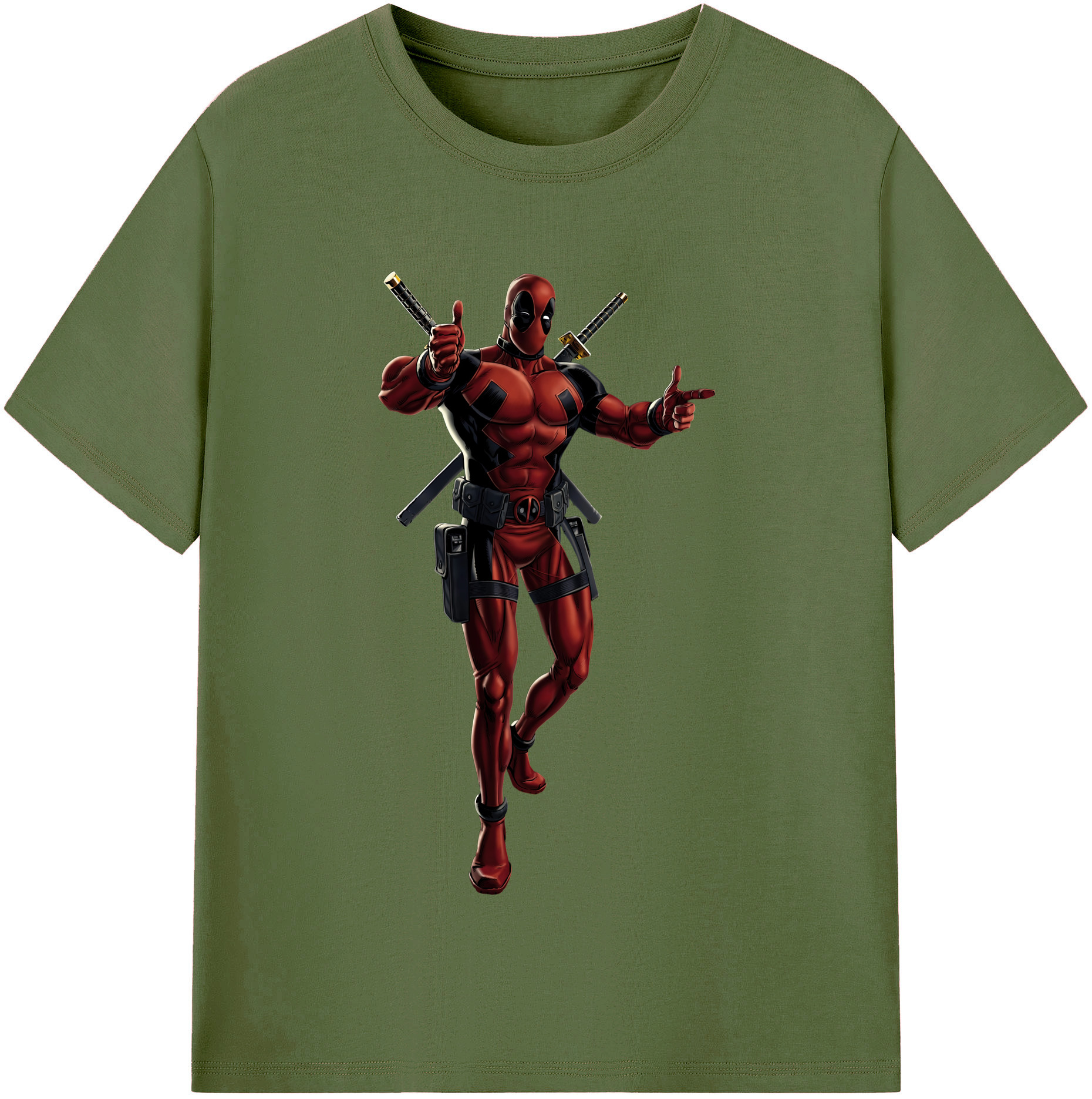 （画像用） Deadpool デッドプール 綿100％半袖Tシャツ（フロントプリント）